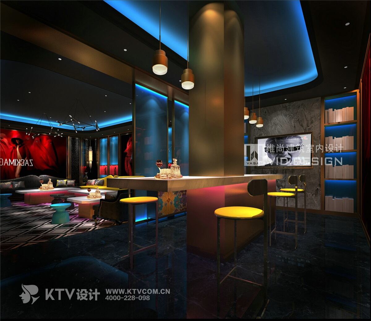 能量商务KTV设计效果图-包房5