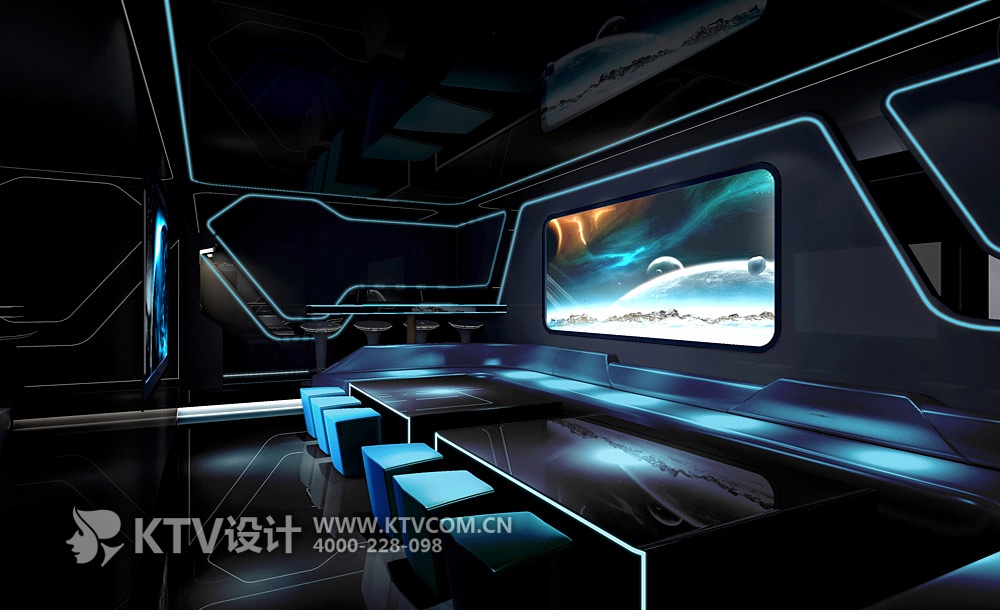 上海创意KTV设计效果图-包房1