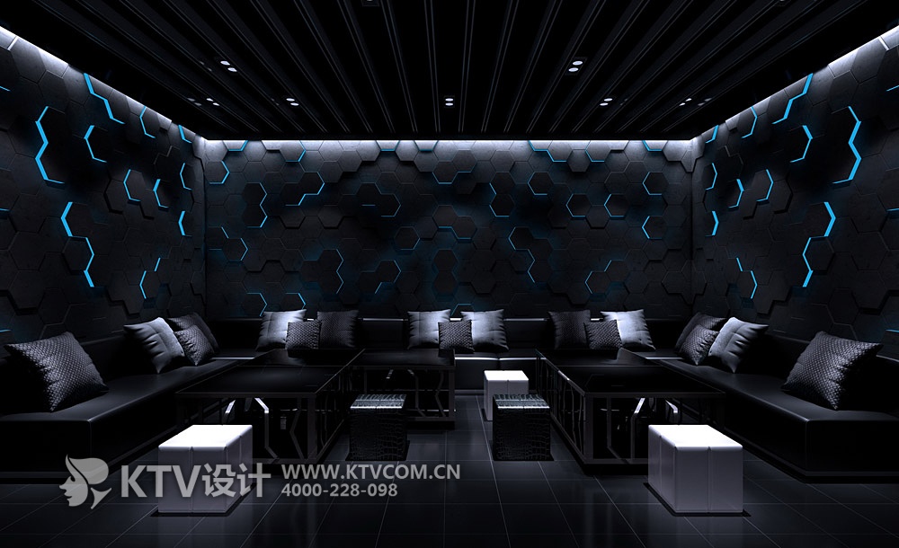 上海创意KTV设计效果图-包房3
