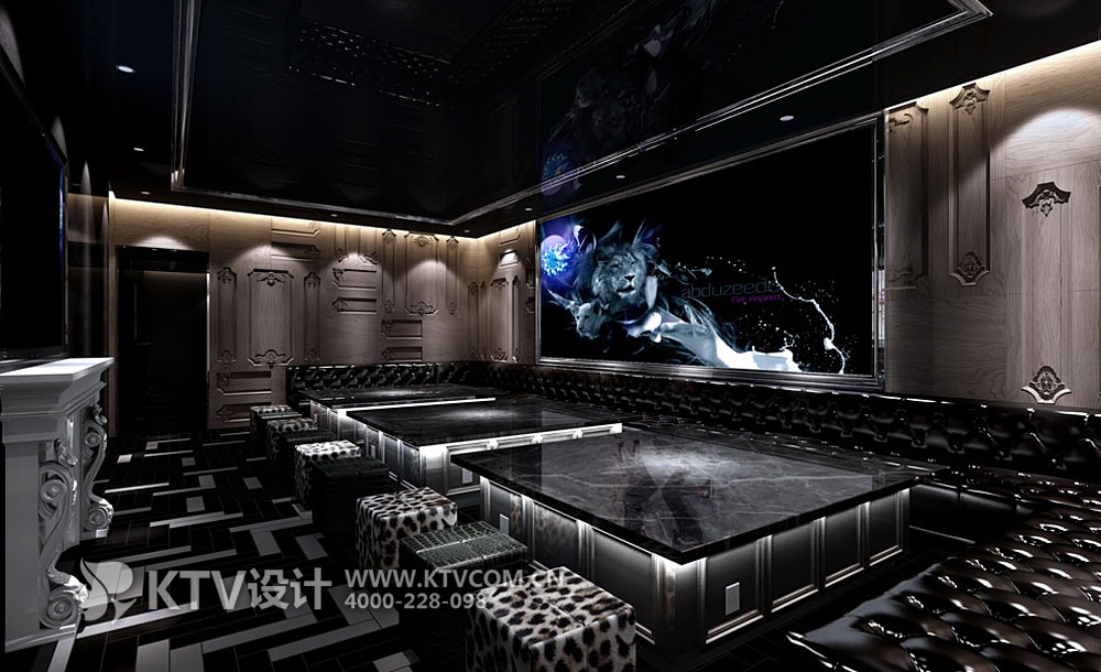 上海创意KTV设计效果图-包房5