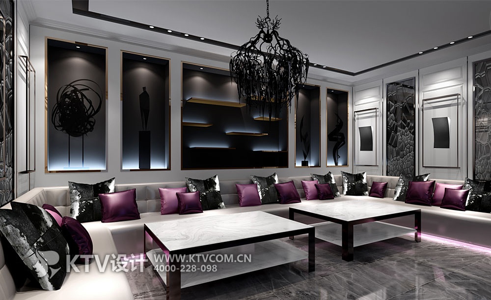 上海创意KTV设计效果图-包房6