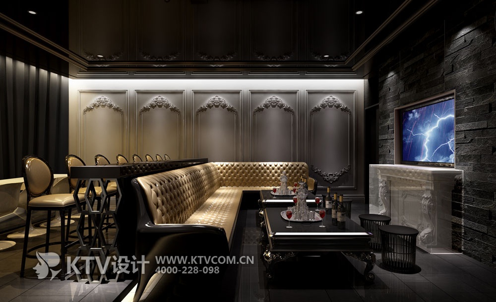 上海创意KTV设计效果图-包房7